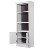 Parker House Shoreham - Effortless White 35 In. Door Bookcase Effortless White Acacia Solids / Birch Veneers SHO#435-EFW