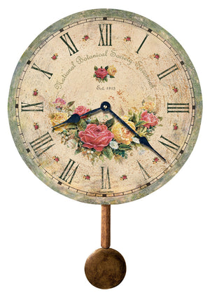 Hekman Furniture 620401 Savannah Botanical Vi Antique Wall Clock - Elegant Floral Design With Roman Numerals  Savannah Botanical Society Vi Wall Clock 620401