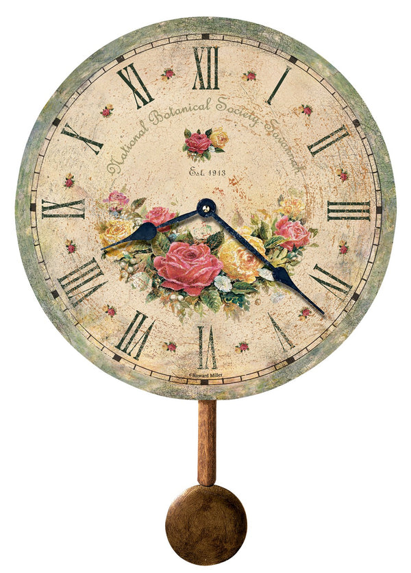 Hekman Furniture 620401 Savannah Botanical Vi Antique Wall Clock - Elegant Floral Design With Roman Numerals  Savannah Botanical Society Vi Wall Clock 620401