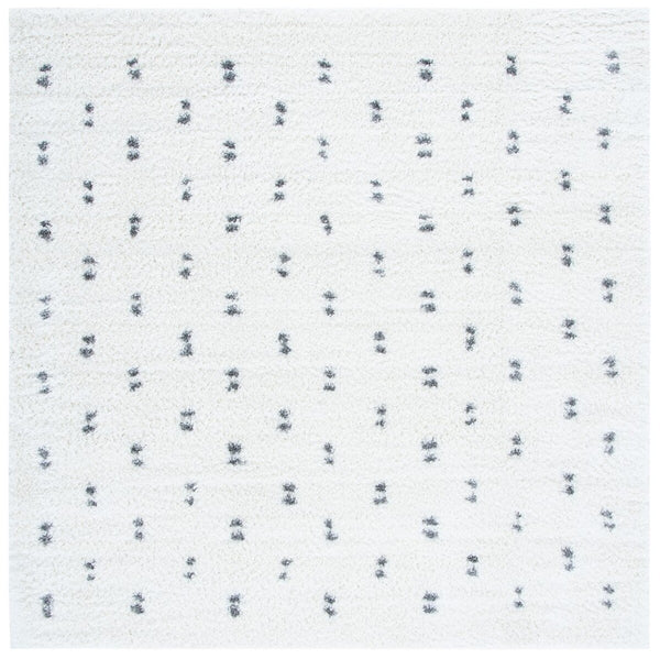 Safavieh Berber Shag Power Loomed 50% Jute, 45% Polypropylene, 5% Polyester Shag & Flokati Rug Beige / Grey BER166A-8SQ