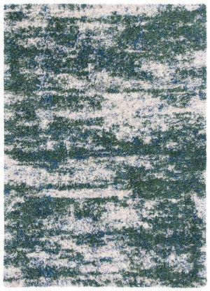 Safavieh Berber Shag 219 Power Loomed Shag & Flokati Rug Green / Beige 2' x 14'