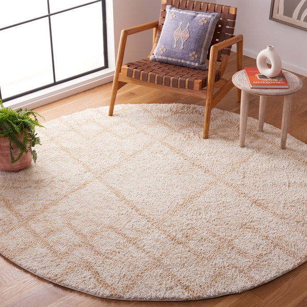 Safavieh Berber 574 Flat Weave Shag - Contemporary Rug Ivory / Beige BER574A-6