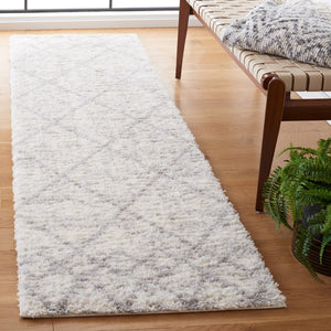 Safavieh Berber 574 Flat Weave Shag - Contemporary Rug Grey / Ivory BER574F-6