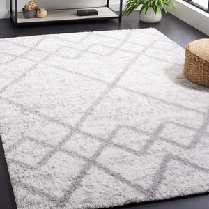 Safavieh Berber 574 Flat Weave Shag - Contemporary Rug Grey / Ivory BER574F-6