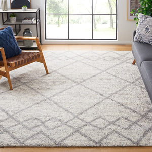 Safavieh Berber 574 Flat Weave Shag - Contemporary Rug Grey / Ivory BER574F-6