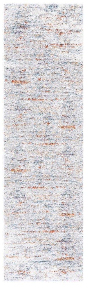 Safavieh Berber Shag 577 Flat Weave Polyester Shag - Contemporary Rug Blue Rust / Ivory BER577A-7