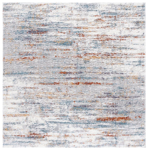 Safavieh Berber Shag 577 Flat Weave Shag - Contemporary Rug Blue Rust / Ivory 6'-7" x 8'-7"