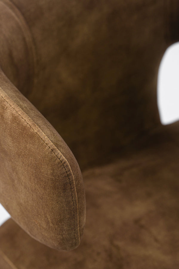 VIG Furniture Modrest Bergman - Modern Camel Velvet Dining Chair VGEUMC-7513CH-DECENT-004