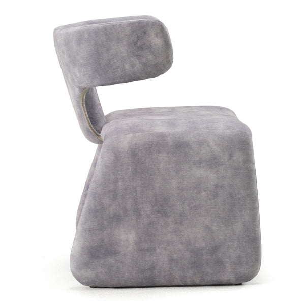 Vig Furniture Modrest Bergman - Luxurious Grey-blue Velvet Dining Chair For Chic Modern Spaces And Elegance Grey  Vgeu-mc-7513ch-gry