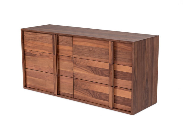VIG Furniture Eastern King Nova Domus Berlin Walnut Bedroom Set With Parsons Legs, Slat System, Nightstand & Dresser VGMABR-92-SET-EK