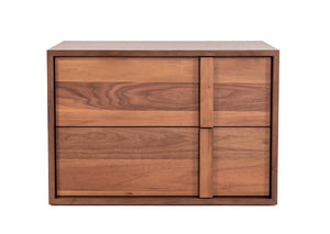 VIG Furniture Eastern King Nova Domus Berlin Walnut Bedroom Set With Parsons Legs, Slat System, Nightstand & Dresser VGMABR-92-SET-EK