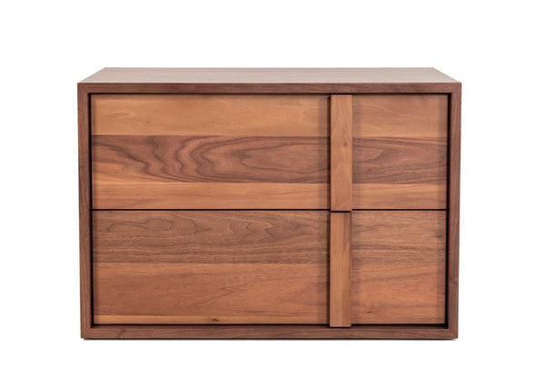 VIG Furniture Eastern King Nova Domus Berlin Walnut Bedroom Set With Parsons Legs, Slat System, Nightstand & Dresser VGMABR-92-SET-EK