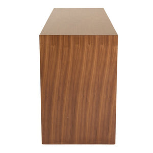 VIG Furniture Berlin Modern Walnut Dresser With Six Drawers, Integrated Wood Pulls, Fully Assembled, 65"W X20"D X30"H VGMABR-92-DRS
