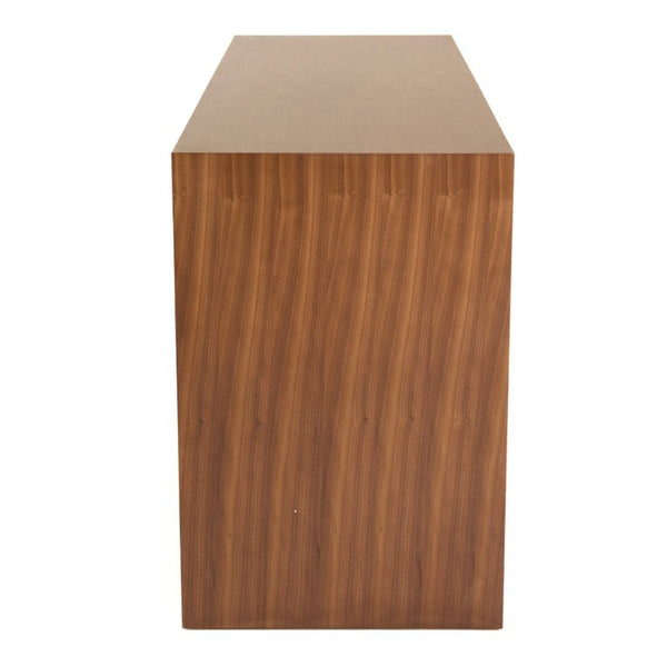 VIG Furniture Berlin Modern Walnut Dresser With Six Drawers, Integrated Wood Pulls, Fully Assembled, 65"W X20"D X30"H VGMABR-92-DRS