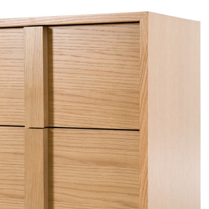 VIG Furniture Berlin Modern Natural Oak Dresser With Six Deep Drawers, Anti-Tip Design, Fully Assembled, 65"W VGMA-BR-92-1-DRS-NAT