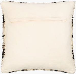 Surya Benisouk 20"L X 20"W Moroccan-inspired Accent Pillow – Stylish Cotton-wool Blend For Chic Decor Black Wool,Cotton Bes003-2020p