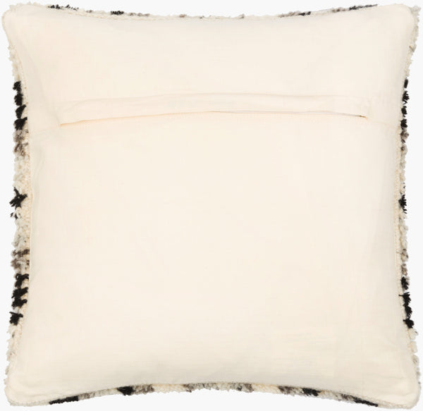Surya Benisouk 20"L X 20"W Moroccan-inspired Accent Pillow – Stylish Cotton-wool Blend For Chic Decor Black Wool,Cotton Bes003-2020p