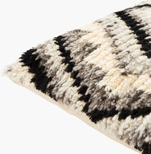 Surya Benisouk 20"L X 20"W Moroccan-inspired Accent Pillow – Stylish Cotton-wool Blend For Chic Decor Black Wool,Cotton Bes003-2020p