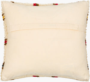 Surya Benisouk 20"L X 20"W Moroccan-inspired Accent Pillow – Stylish Cotton-wool Blend For Chic Decor Cream Wool,Cotton Bes004-2020