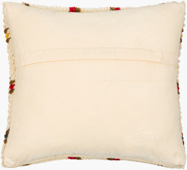 Surya Benisouk 20"L X 20"W Moroccan-inspired Accent Pillow – Stylish Cotton-wool Blend For Chic Decor Cream Wool,Cotton Bes004-2020