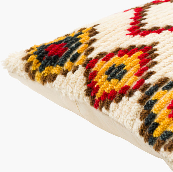 Surya Benisouk 20"L X 20"W Moroccan-inspired Accent Pillow – Stylish Cotton-wool Blend For Chic Decor Cream Wool,Cotton Bes004-2020