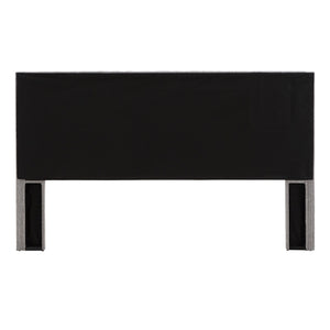 Homelegance By Top-Line Thorin Wingback Button Tufted Linen Fabric Headboard Grey Linen