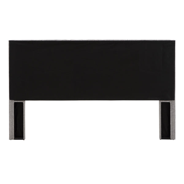 Homelegance By Top-Line Thorin Wingback Button Tufted Linen Fabric Headboard Grey Linen