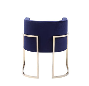 VIG Furniture Betsy Navy Velvet Kids Chair With Gold Frame — Modern Royal Comfort, No Assembly, Durable 24" Seat VGZAS011-NVY-KDS-BLU-CH