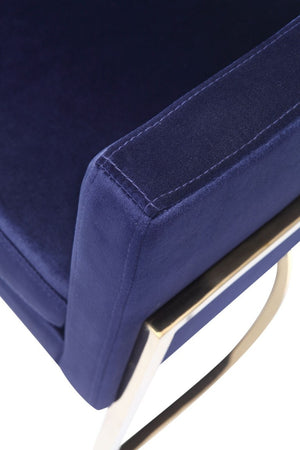 VIG Furniture Betsy Navy Velvet Kids Chair With Gold Frame — Modern Royal Comfort, No Assembly, Durable 24" Seat VGZAS011-NVY-KDS-BLU-CH