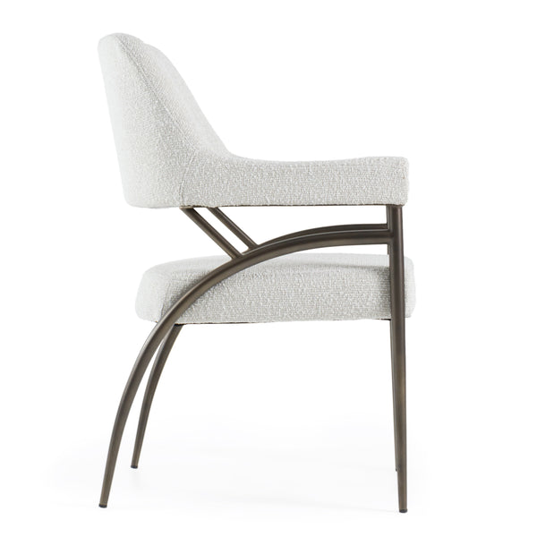 Vig Furniture Modrest Betty - Chic Off-white Fabric Dining Chair With Bronze Frame For Elegant Modern Interiors Off,White  Vgga-6264ch-1-off
