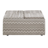 Homelegance By Top-Line Cormax Storage Ottoman Espresso Fabric