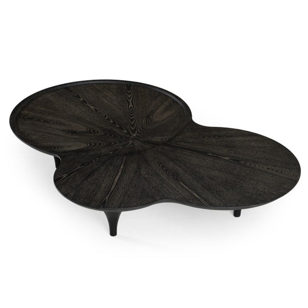 VIG Furniture Beulah Free-Form Black Ash Coffee Table W64" X D43" X H13" Sculptural Veneer, Solid Birch, Ready-Assembled VGOD-LZ-319C-BLK