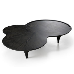 VIG Furniture Beulah Free-Form Black Ash Coffee Table W64" X D43" X H13" Sculptural Veneer, Solid Birch, Ready-Assembled VGOD-LZ-319C-BLK