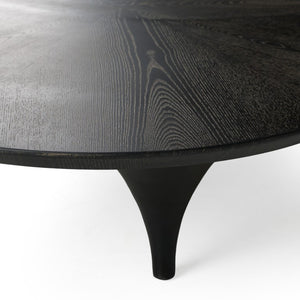 VIG Furniture Beulah Free-Form Black Ash Coffee Table W64" X D43" X H13" Sculptural Veneer, Solid Birch, Ready-Assembled VGOD-LZ-319C-BLK