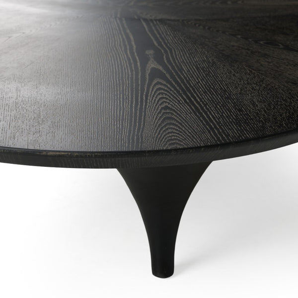 VIG Furniture Beulah Free-Form Black Ash Coffee Table W64" X D43" X H13" Sculptural Veneer, Solid Birch, Ready-Assembled VGOD-LZ-319C-BLK