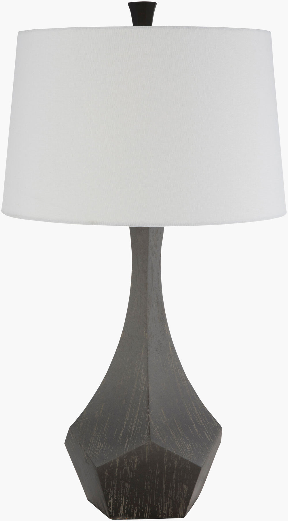 Surya Braelynn Modern 28" Table Lamp - Stylish Accent Lighting In Linen & Metal For Chic Home Decor Upgrade Body, Charcoal,Shade (Outside), White,Shade (Inside), Ivory,Finial, Charcoal,Harp, Metallic ,Brass,Cord, Translucent Resin,Linen,Resin Bey-004