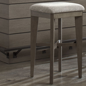 Parker House Pure Modern Dining Backless Barstool Grey Hardwood Solids Dpur#1030