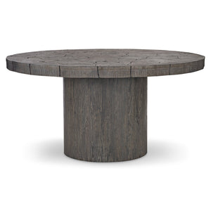 Bernhardt Bernhardt Carbonized Teak Madura Outdoor Dining Table — 60" Round Smoked Truffle Top, Metal Supports K1602
