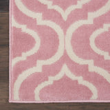 Nourison Jubilant JUB19 Machine Made Power-loomed Borderless Design Indoor Only Contemporary  Rug Pink, Pink 100% Polypropylene 99446479877