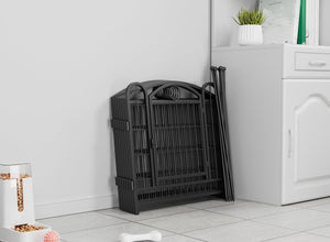 English Elm Dog Playpen 8 Panel Heavy Duty Iron Pet Enclosure Foldable Indoor Outdoor Exercise Pen Black W368P233996