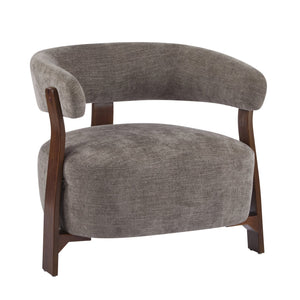 English Elm Christopher Knight Home® - accent Arm Chair with Bent Wood Legs and Plush Upholstery, Modern Minimalist Comfort & Stability Brown,Walnut 29 L x 27.75 W x 21 H N776P368458B