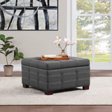 OSP Home Furnishings Detour Strap Ottoman Charcoal