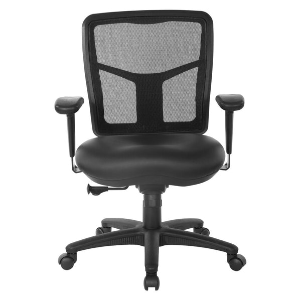 OSP Home Furnishings Progrid® Breathable Mesh Manager Chair with Lumbar Support and Ergonomic Synchro Tilt 92553-R107