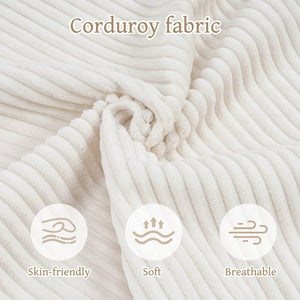 English Elm "110" 110" L-Shaped Sectional Sofa: Ultra-Soft Corduroy 3-Seater With Chaise, No Assembly, Cloud Comfort W2606S00008