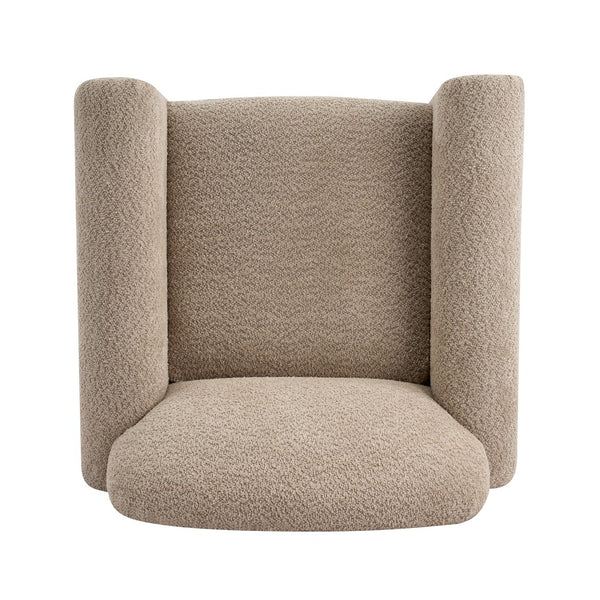 English Elm Rapallo Upholstered Accent Chair Plush Seat Modern Frame for Living Room or Entryway Light Brown N776P381488L