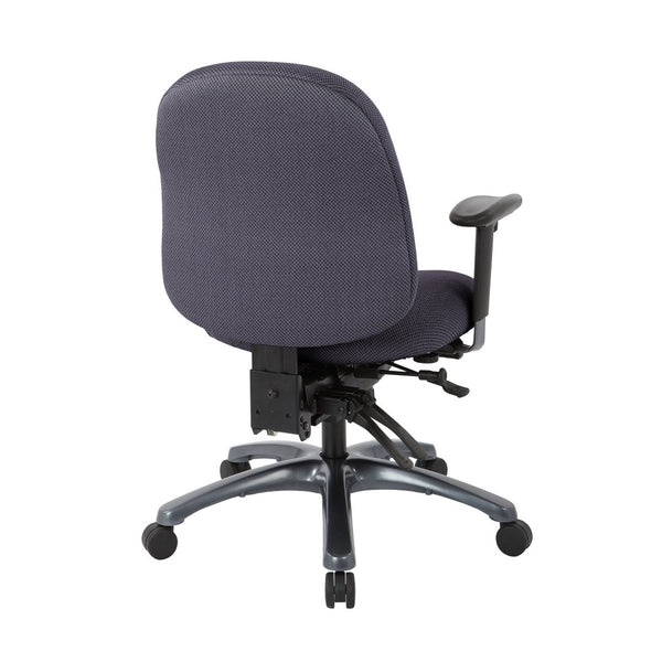 OSP Home Furnishings Multi-function Ergonomic High Back Office Chair with Lumbar Support and Titanium Base Mid Jet 8512-297