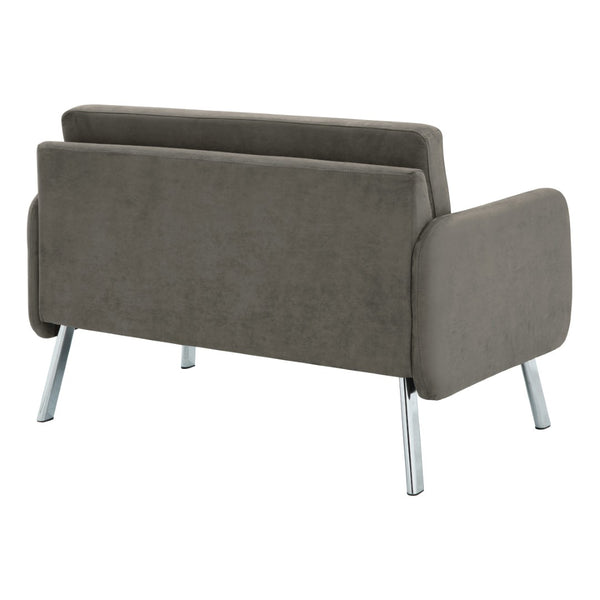 OSP Home Furnishings Lounge Seating with Chrome Base and High Density Foam for Modern Reception Areas Loveseat SL5602-SK2