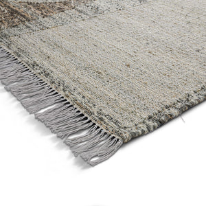 English Elm Lester Natural 8x10 Jute Area Rug - Handwoven Kilim Geometric Design, Durable 57% Sustainable Fibers B136P188402