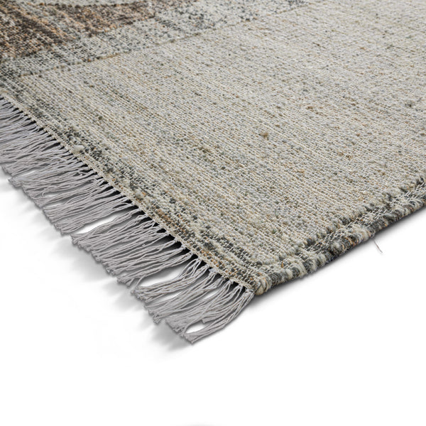 English Elm Lester Natural 8x10 Jute Area Rug - Handwoven Kilim Geometric Design, Durable 57% Sustainable Fibers B136P188402