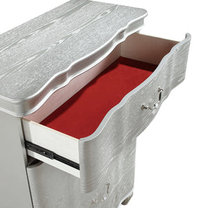 English Elm Landmark 5-Drawer Chest In Sleek Silver Finish - Classic Traditional Design For Space-Saving Storage G150109013